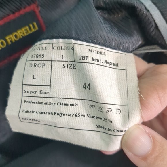 Giorgio Fiorelli Mens Jacket 44 Blazer black Two Button Sport - Picture 4 of 4